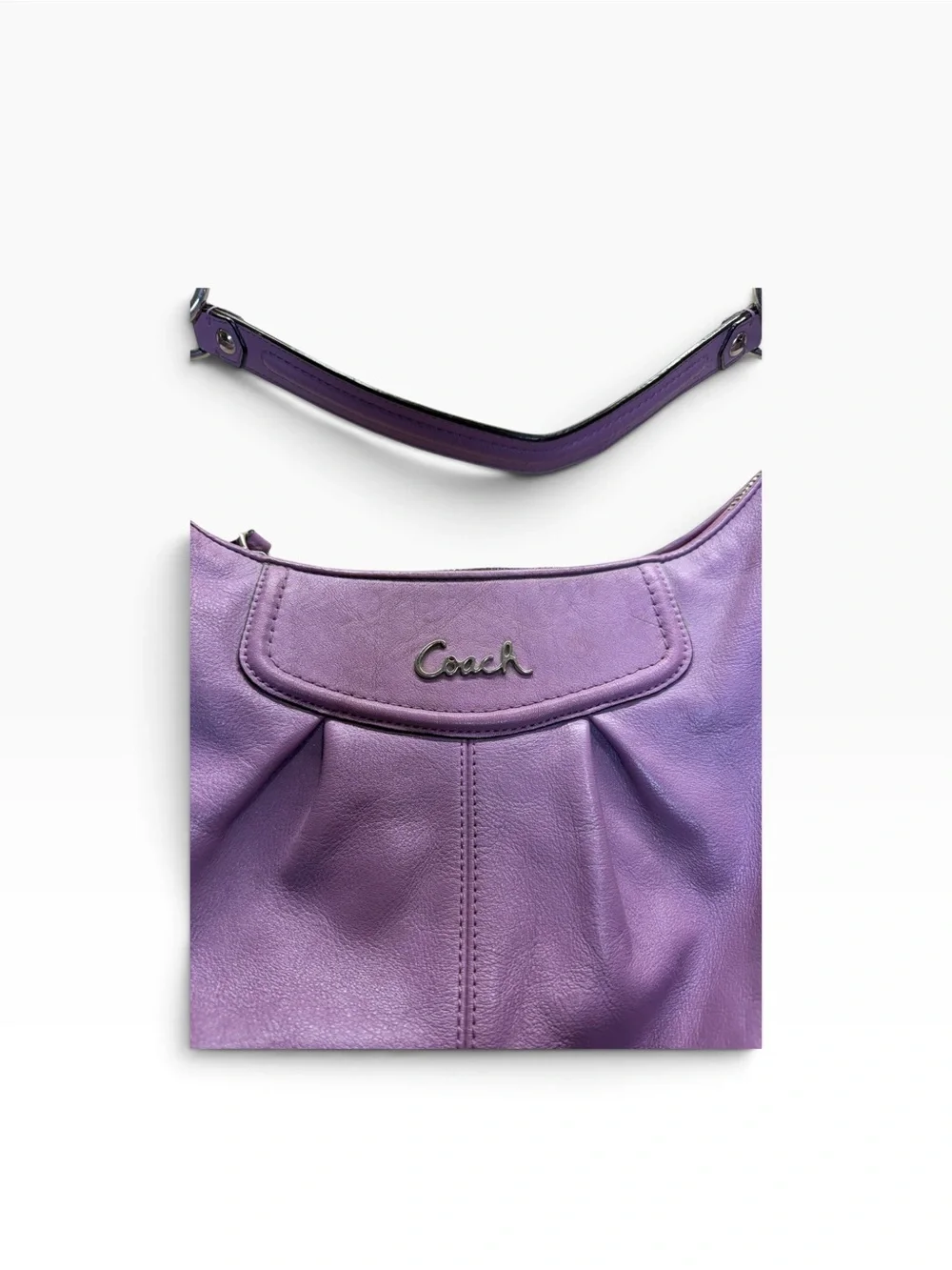 Coach 2012 Ashley F19761 Purple Leather Convertible Hobo Shoulder Crossbody Bag